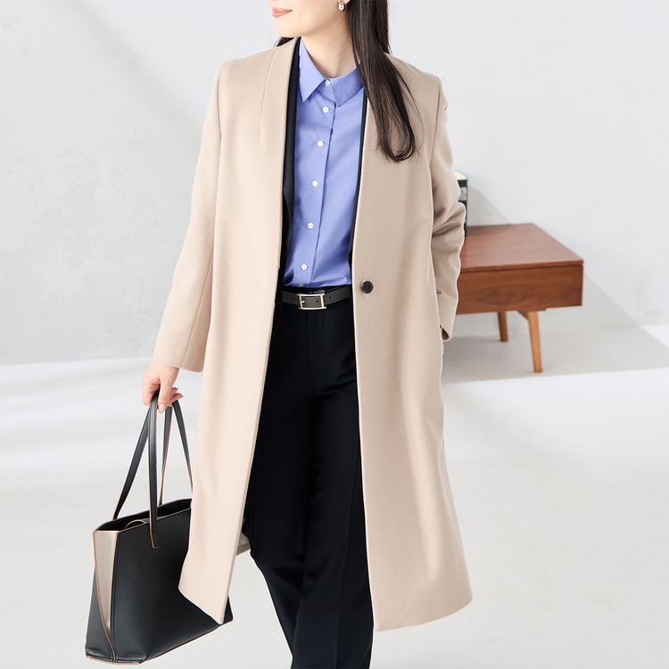 ≪Oggi12月号掲載≫ ノーカラー ウールコート【AOKI公式通販】