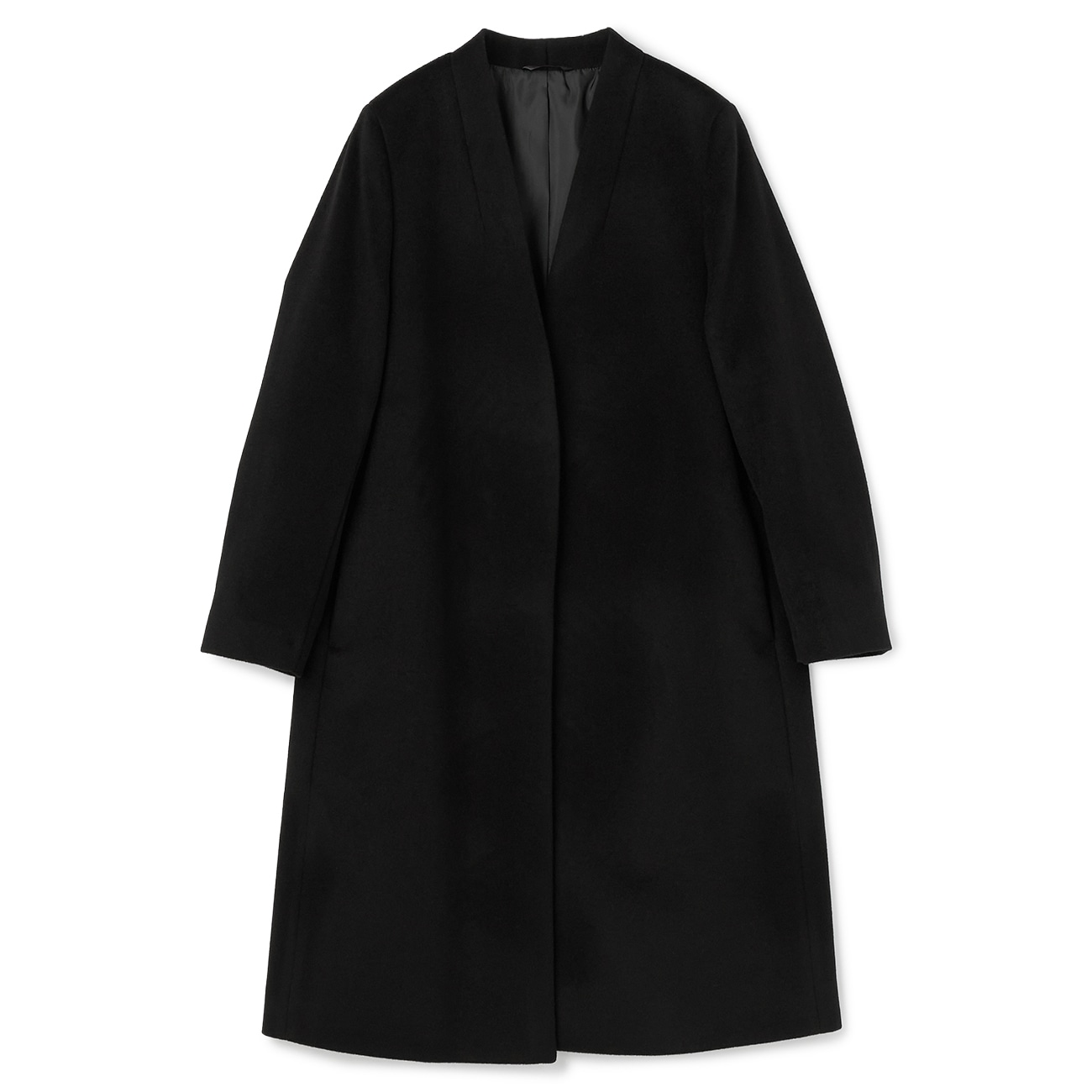 タ*キ様 0658 Hyouri no art coat / Black サイズ ノーカラー ウールコート 黒【AOKI公式通販】