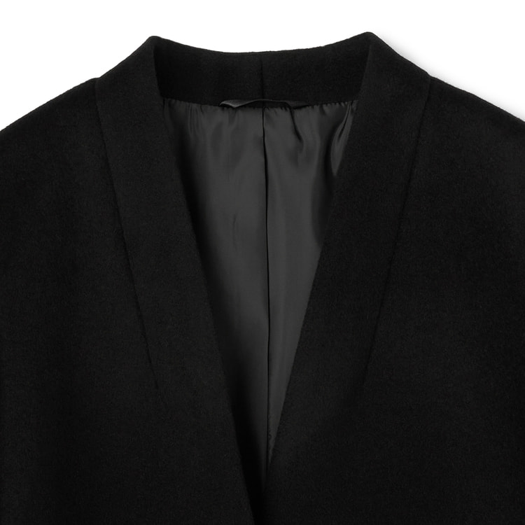 ノーカラー ウールコート 黒【AOKI公式通販】