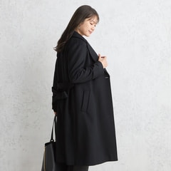 日本製素材 ウール100% ダブルチェスターベルテッドコート【AOKI 