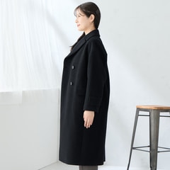 dunhill ブラック ダブルブレスト チェスターコート 小川彰子さん監修 ダブルチェスターウールコート【AOKI公式通販】