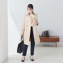 景子✦ฺライナー付きナイロンコート　2点　ベージュ、ネイビー リバーシブルライナー付き はっ水 2way ベーシックトレンチコート