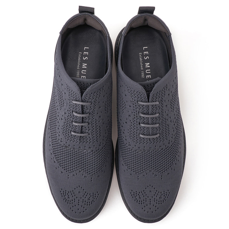 3E はっ水ニット ビズスニーカー グレー サイズ調整インソール