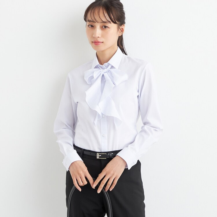 ≪CanCam2月号掲載≫ フリル&リボン3Wayシャツ ラベンダー ≪CanCam2月号掲載≫ フリル&リボン3Wayシャツ ラベンダー