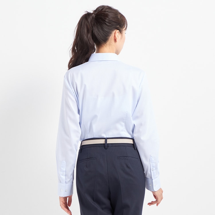 極美品　ビアズリー　F シアストライプ2wayシャツ　ブルー　半袖 極美品 ビアズリー シアストライプ2wayシャツ 半袖 ブルー free