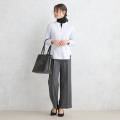 アウトレット】形態安定 透けにくい UVカット バンドカラーシャツ