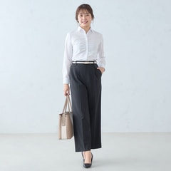 形態安定 スキッパーギャザーシャツ ラベンダーストライプ【AOKI 形態安定 スキッパーギャザーシャツ ラベンダーストライプ【AOKI