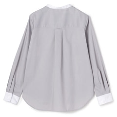 H809◾️アルマーニコレツォーニ　半衿シャツカラーカットソー　ストレッチ H809◾️アルマーニコレツォーニ 半衿シャツカラーカットソー