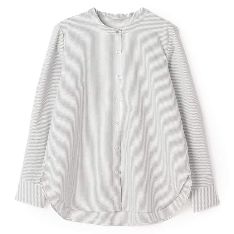 BEIGE, - BEIGE ベイジ ストライプ シャツ ブルーの通販 by