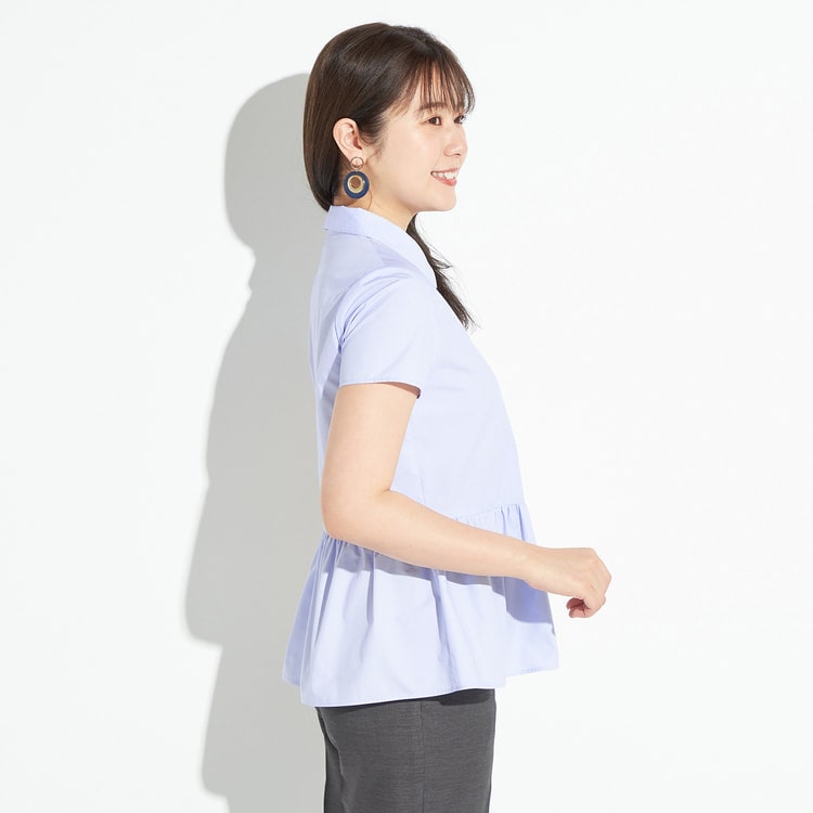 ≪MERY5月・CanCam.jp3月掲載≫ パールボタンペプラムシャツ【AOKI公式