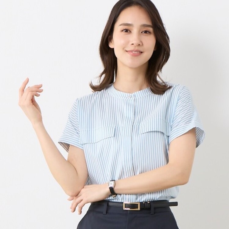 白スカート革財布パンツシャツ青スウェットにMAXMARAジャケット エリーゼ] ピュア リネン シャツ, blue jeans | 