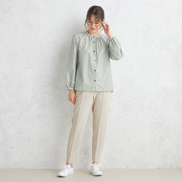 アウトレット】ギャザーデザインバンドカラーシャツ【AOKI公式通販】