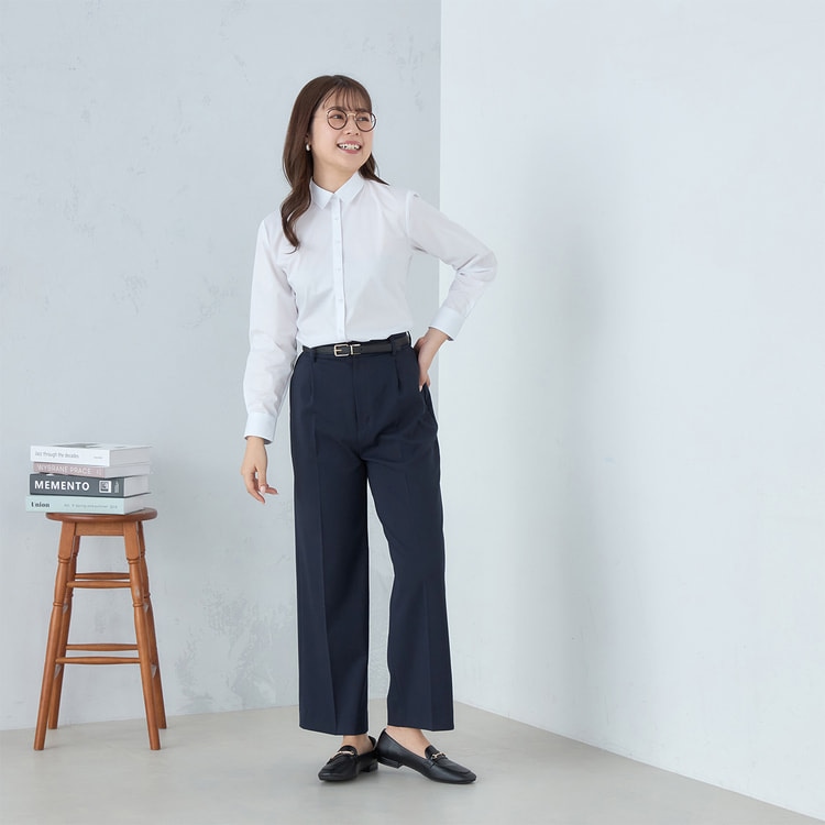 ライト リネンタッチ レギュラーフォルム シャツ