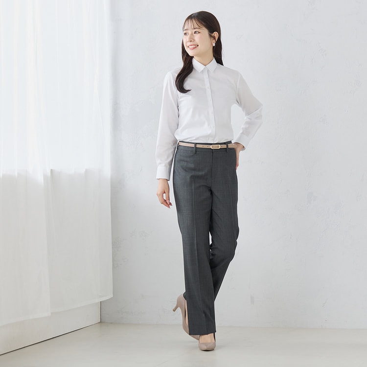 ≪Oggi4月号掲載≫ ノンアイロンブルーストライプシャツ シャツカラー