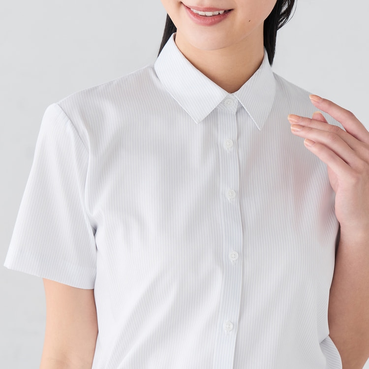 ストレッチシャツ シャツカラー グレーストライプ 形態安定【AOKI公式