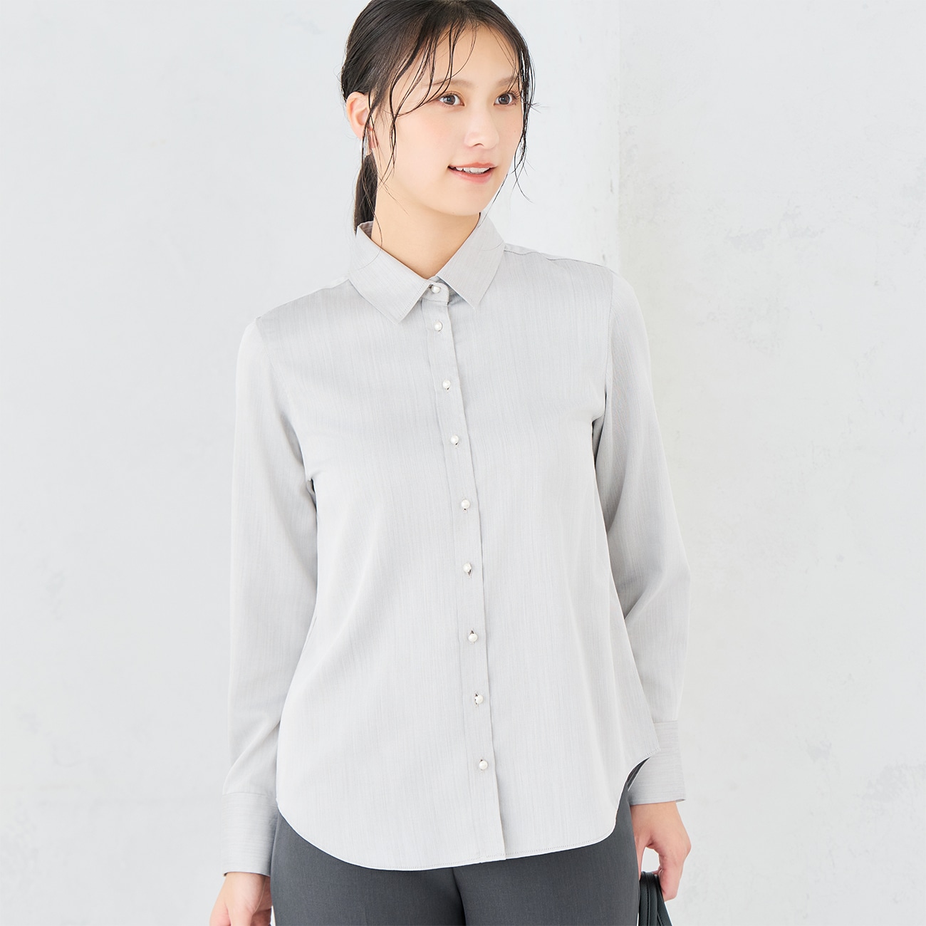 【ログインで10％OFF】バンブーレーヨンレギュラーカラーシャツ