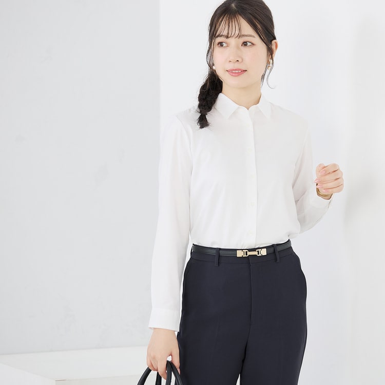 形態安定 レーヨン混2Wayシャツ