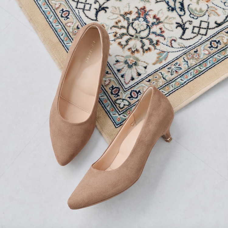 ≪Oggi12月号掲載≫ はっ水 4.5cmヒール スウェード調 機能パンプス