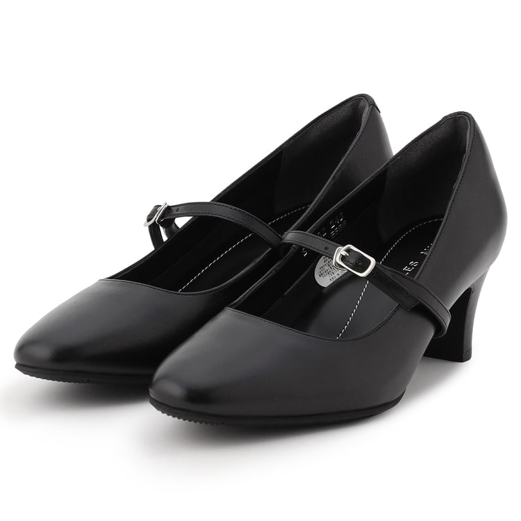 5.5cmヒール 究極の就活パンプス 4E 取り外しストラップ付きパンプス