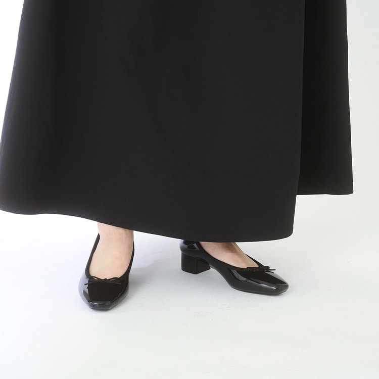 レイン対応】防水 3.5cmヒール リボンバレエシューズ MONA TEMP