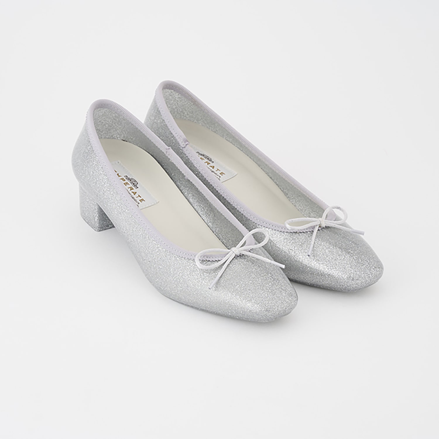 【レイン対応】防水 3.5cmヒール グリッターリボンバレエシューズ MONA GLITTER TEMPERATE 【レイン対応】防水 3.5cmヒール グリッターリボンバレエシューズ MONA GLITTER TEMPERATE