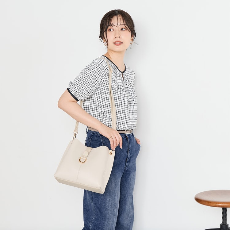 バッグ kisaki ≪Oggi.jp8月掲載≫ ショルダーベルト付き ワンハンドル2Wayミニ