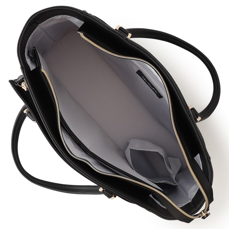 A4・パソコン対応 多機能ポケットトートバッグ 黒【AOKI公式通販】