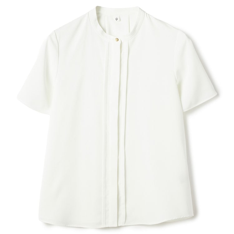 WEB限定商品】シルキーサテンピンタックブラウス CROSS FUNCTION【AOKI
