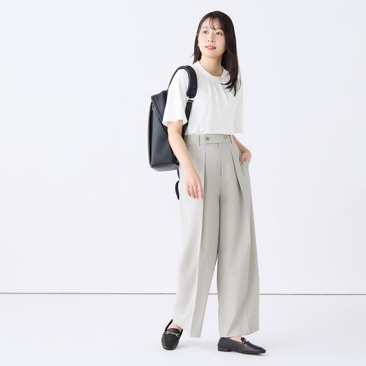 シャツ+ブラウス(半袖+袖なし) sold out ≪Oggi.jp4月号掲載≫ タックブラウス 半袖【AOKI公式通販】