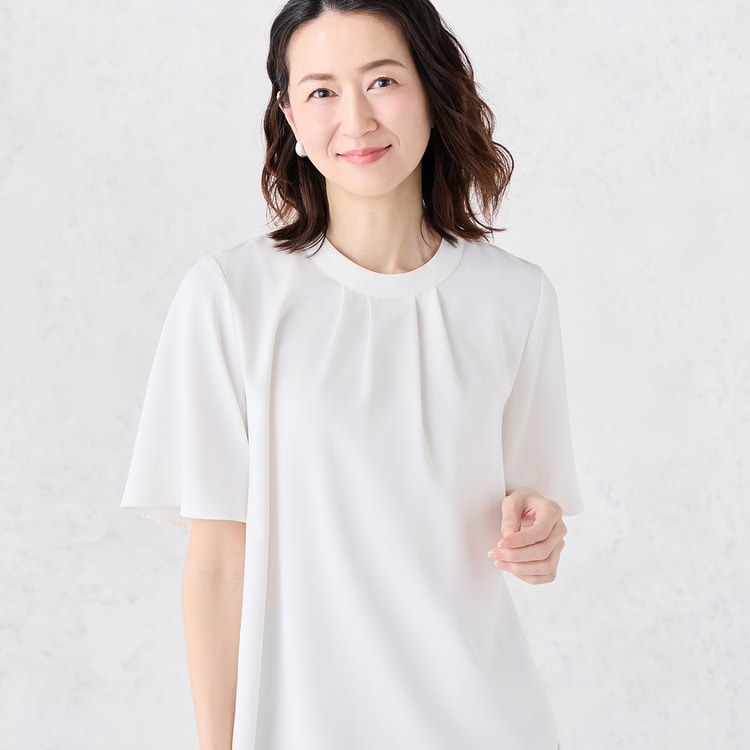 ≪Oggi.jp4月号掲載≫ タックブラウス 半袖【AOKI公式通販】