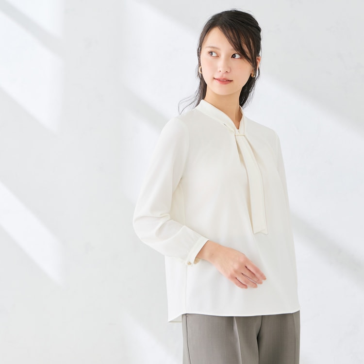 ログインで10％OFF】【ラクしてキレイ見え】ジョーゼットパーツ付配色