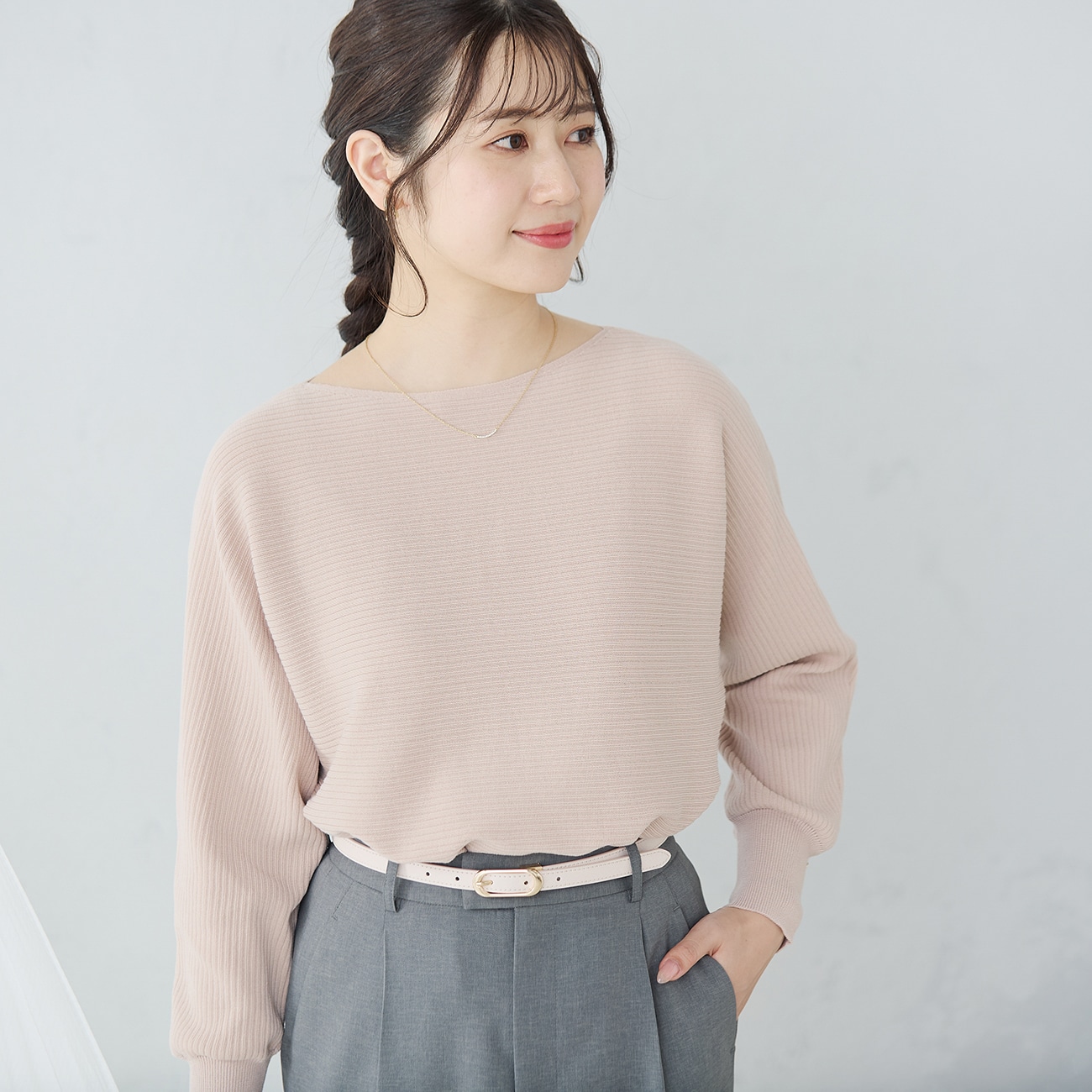 【WEB限定商品】横リブドルマンプルオーバー CROSS FUNCTION