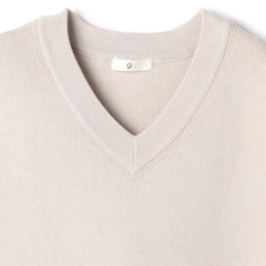 【WEB限定商品】畦編みVネックベスト CROSS FUNCTION