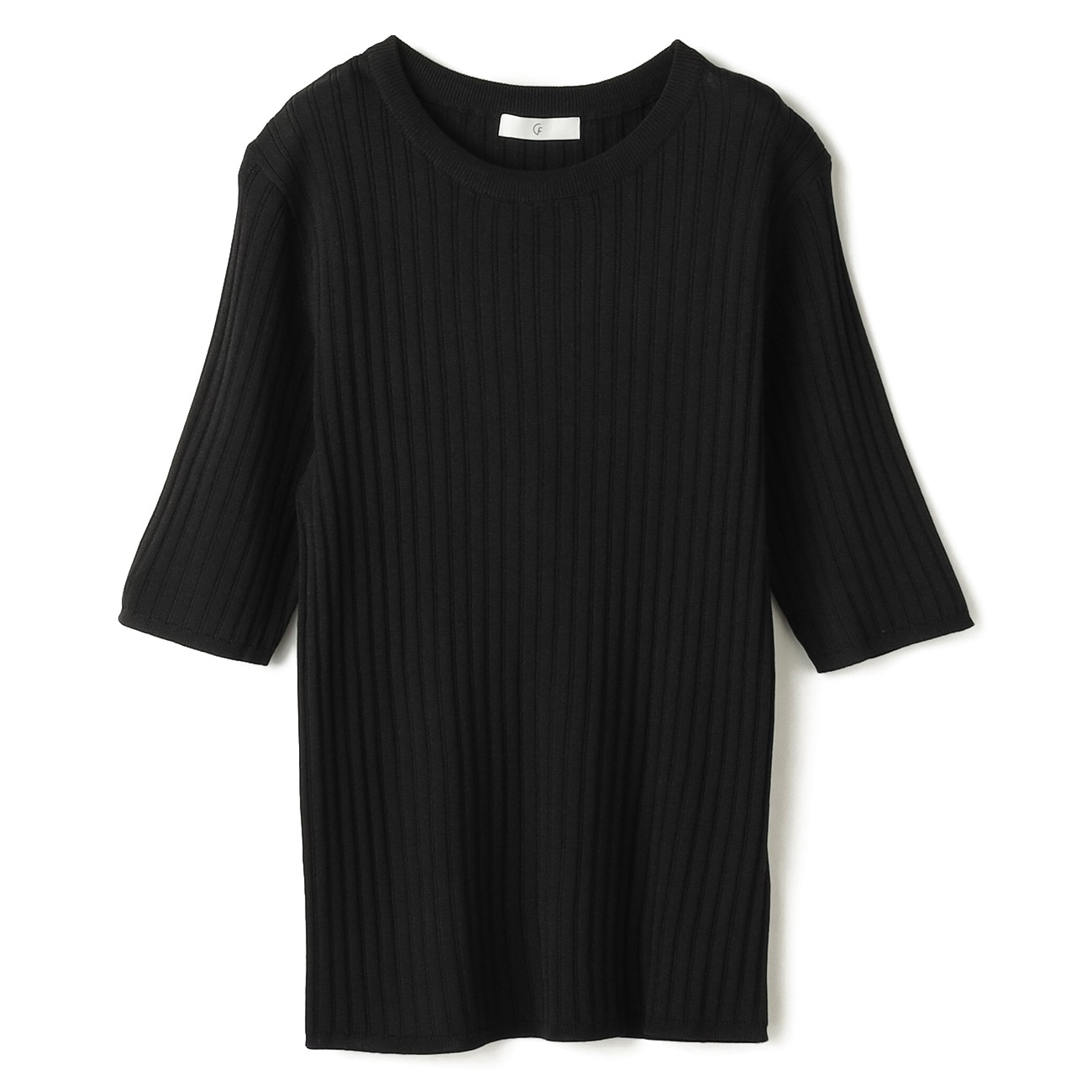 毎日着たいらくちんKnitリブ半袖プルオーバー〇さらさらクールな肌ざわりニットなのにTシャツ感覚で着られて上品見えします。洗濯機で洗えてお手入れ簡単。強撚のレーヨン糸を使用したさらさらクールな肌ざわり