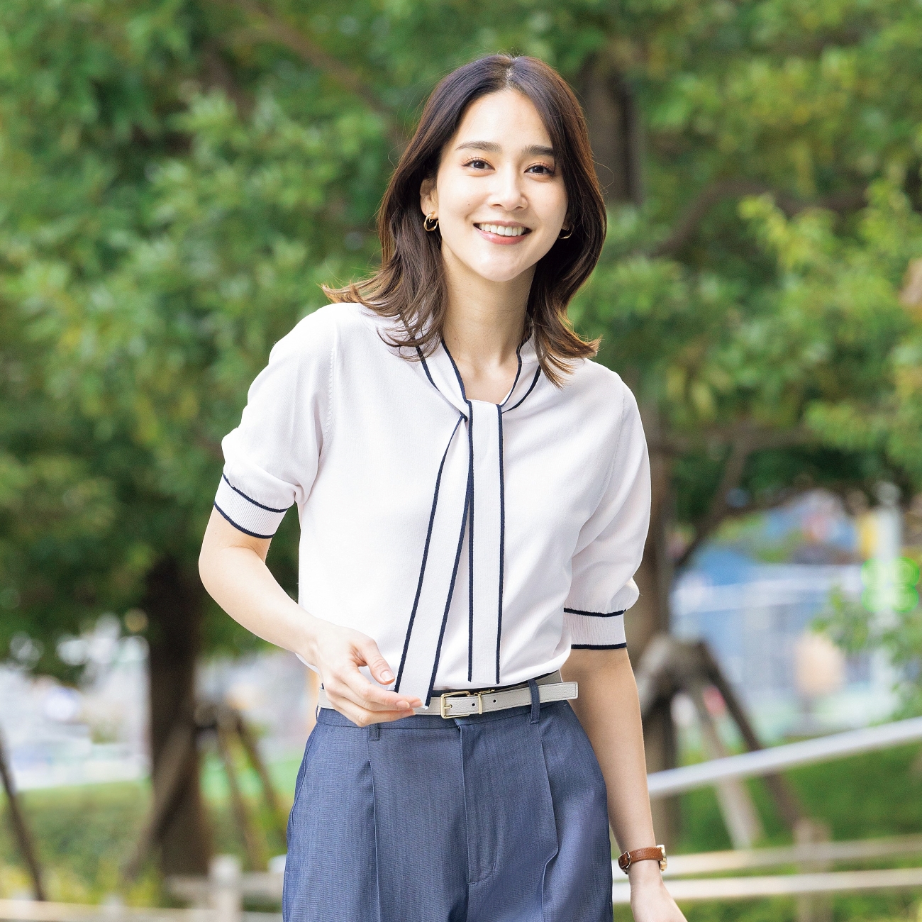 ≪Oggi.jp4月掲載≫ 配色ボウタイニット ≪Oggi.jp4月掲載≫ 配色ボウタイニット