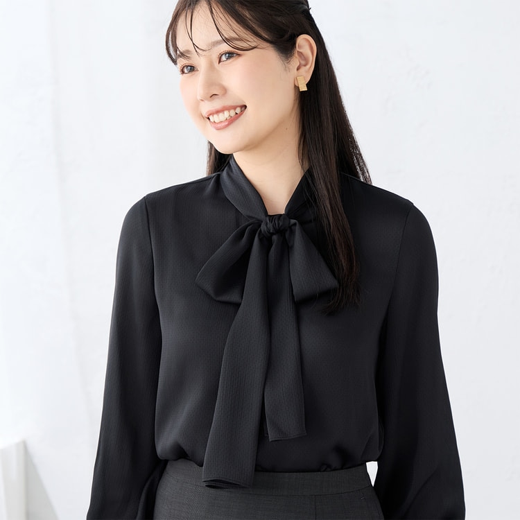 小川彰子さん監修 楊柳ドットボウタイブラウス【AOKI公式通販】