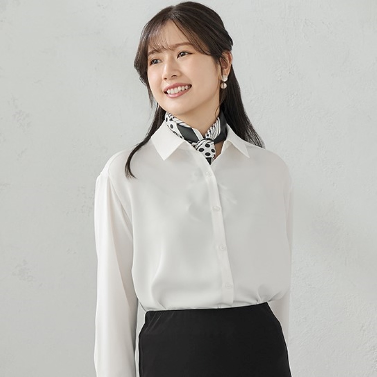 小川彰子さん監修 スカーフ付き襟付きブラウス