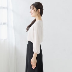 HYPERCORE/７分袖ブラウス/FREE/ポリエステル/BLK/HCO-197A タックデザインブラウス 七分袖【AOKI公式通販】