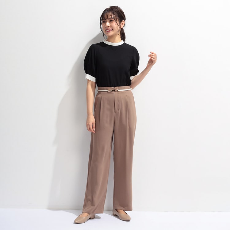 アウトレット】≪Oggi.jp6月掲載≫ 接触冷感 配色デザイン ハイネック 