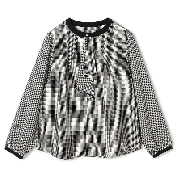 [Product worn by Aya Ueto] ≪ Published in Oggi October issue ≫ Anti-wrinkle Sweat-wicking and quick-drying Static electricity-reducing 9/4 sleeve ruffle frill blouse