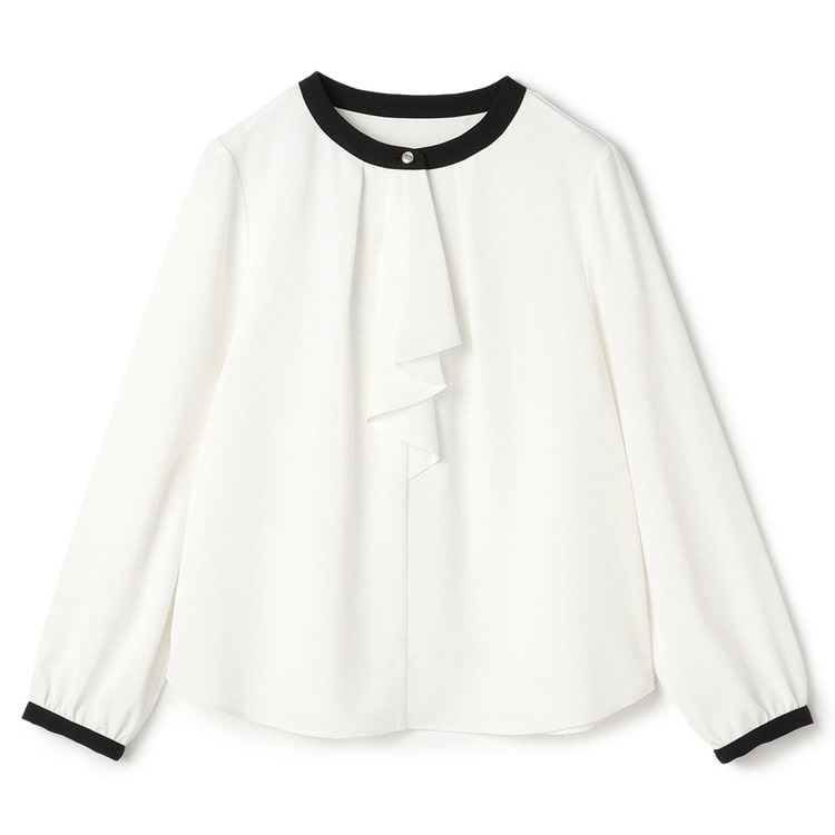 Anti-wrinkle Sweat-wicking and quick-drying, anti-Static electricity, 9/4 sleeve ruffle frill blouse