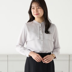 人気商品●オフィスルック、ケープブラウス、2色（22-444） ソフトツイルケープブラウス(506124619) | ノーブル(NOBLE) - d