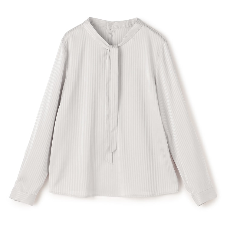 OHGA BOWTIE BLOUSE オオガ ボウタイブラウス ストライプ サイズ