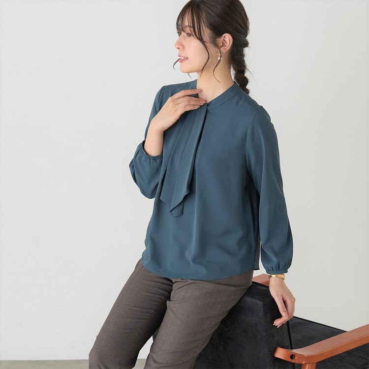 ログインで10％OFF】2wayラッフルタイブラウス 無地【AOKI公式通販】