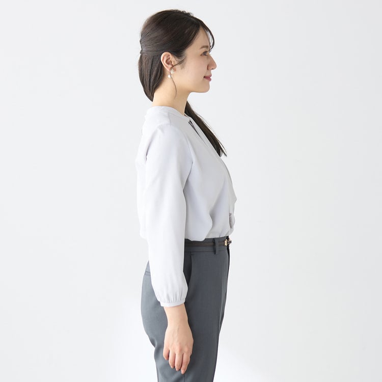 美品 2024SSリネンラッフル袖2wayブラウス 美品 2024SSリネンラッフル袖2wayブラウス