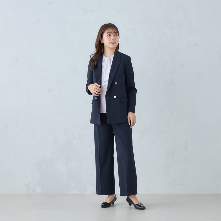 WEB限定カラーあり】7分袖 2wayラッフルタイブラウス【AOKI公式