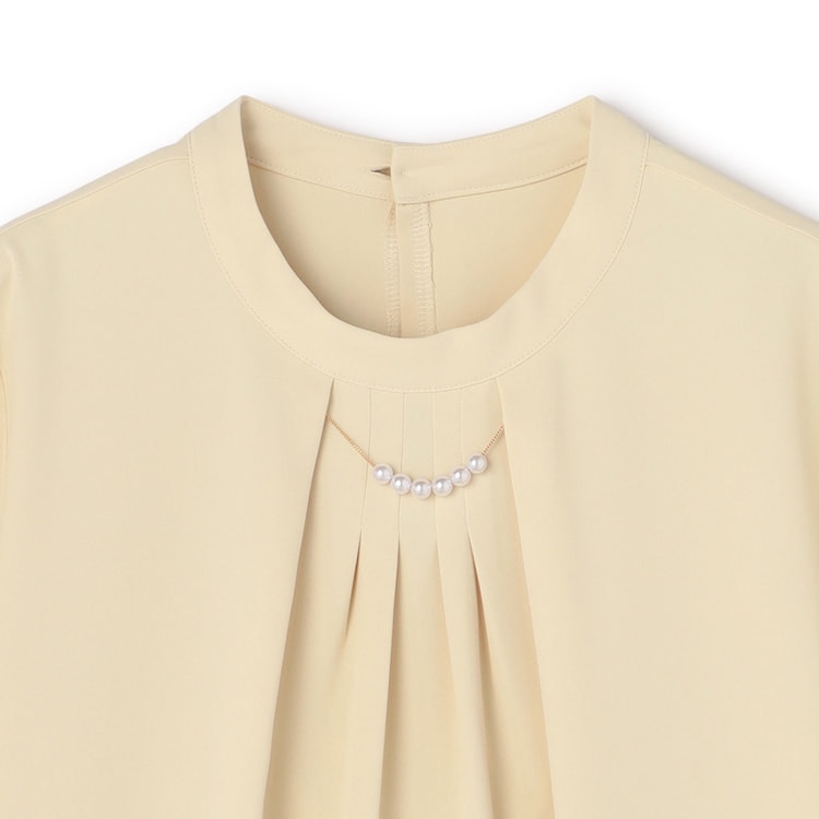 くるみおまとめ⭐︎ジャケット&ブラウス&アクセサリー６点 クイーンサイズ】九分袖 アクセサリー付きラッフルタイブラウス