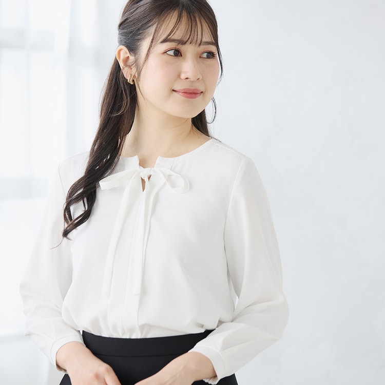 ≪CanCam2月号掲載≫ アクセサリー＆リボン付き4Wayブラウス