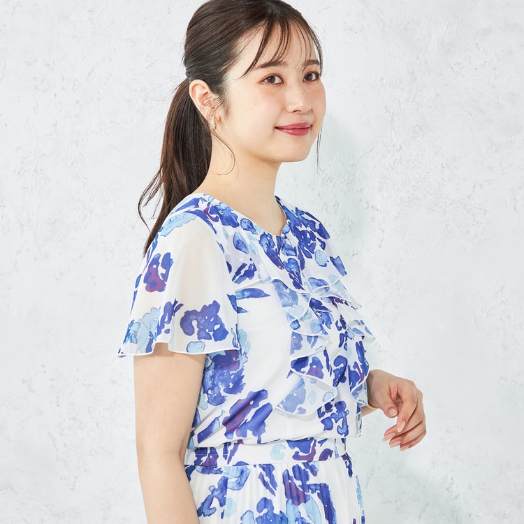 プリルン 12点 綿混ラッフルフリルブラウス【期間限定価格】 | axes femme
