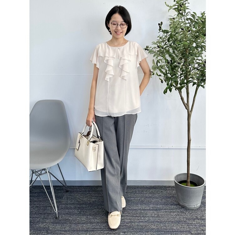 WEB限定商品】MERYコラボ 半袖 フリルデザインブラウス【AOKI